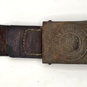 ww2 german heer leather combat belt and buckle