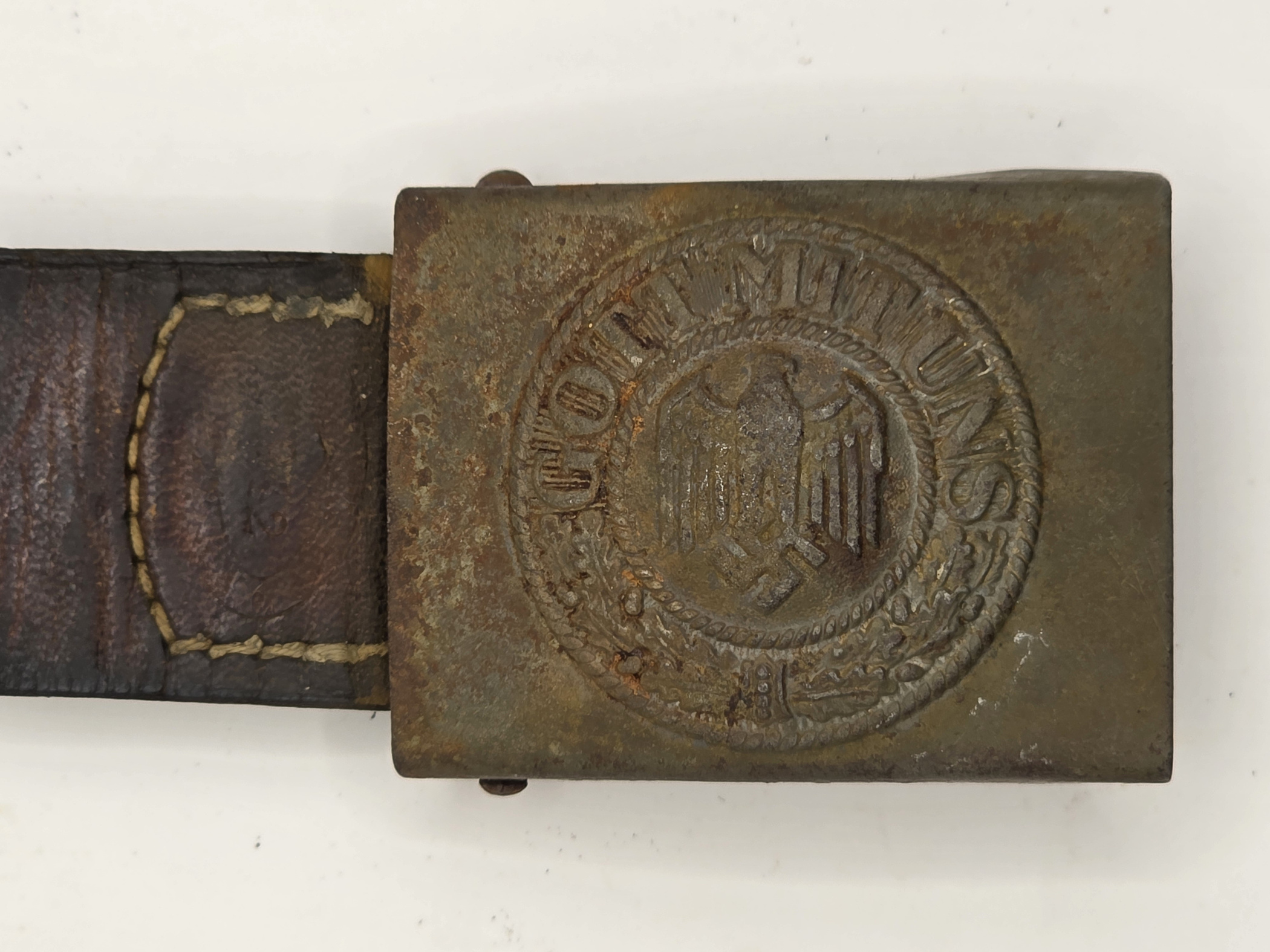 ww2 german heer leather combat belt and buckle ww2 german heer leather combat belt and buckle
