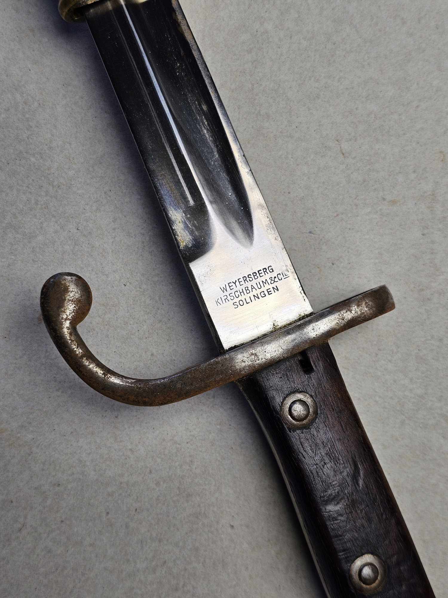 german ww1 seitengewehr 98/05 bayonet with scabbard – wkc solingen german ww1 seitengewehr 98/05 bayonet with scabbard – wkc solingen