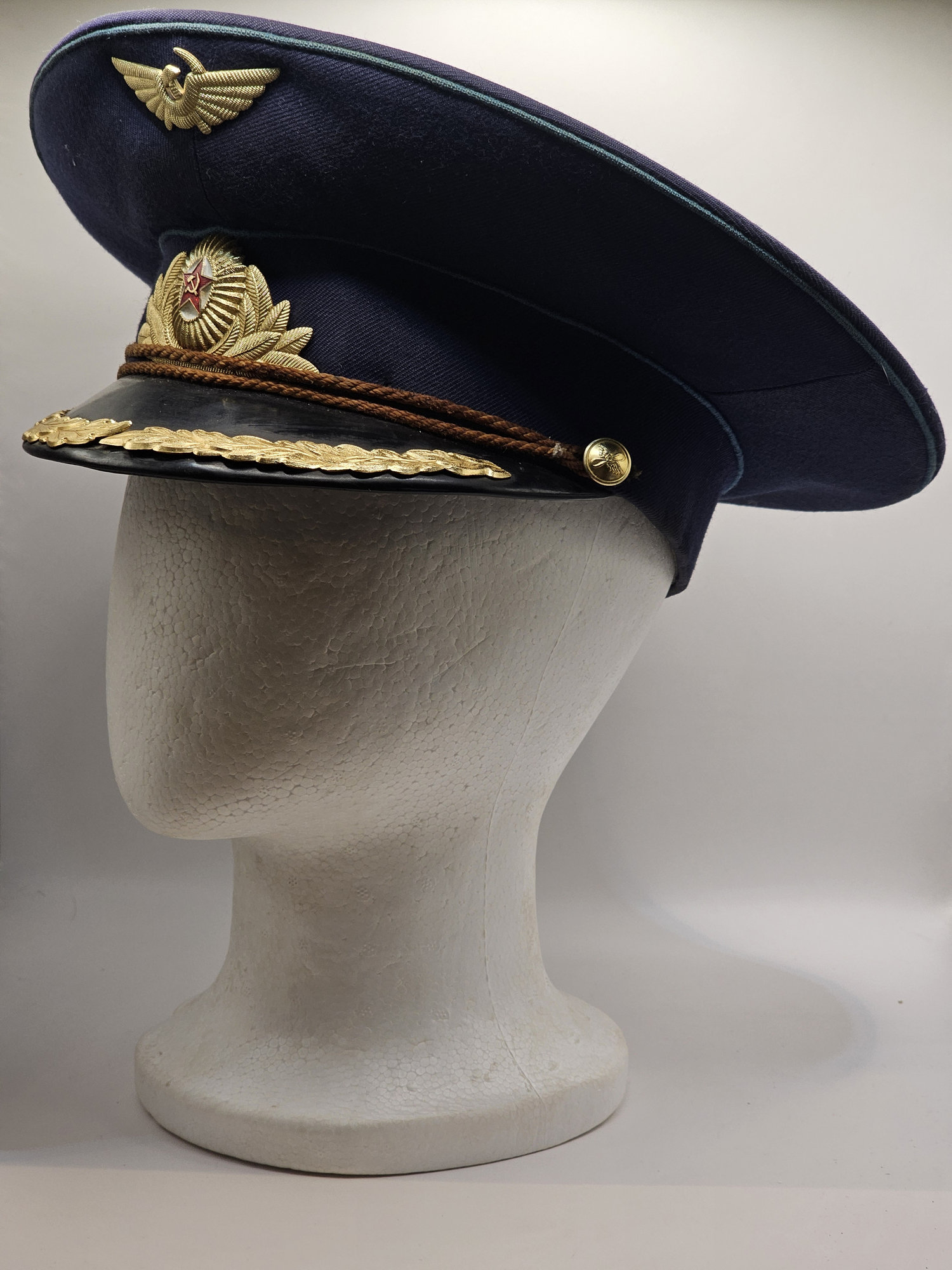 soviet air force officer’s visor cap – general rank (cold war era) soviet air force officer’s visor cap – general rank (cold war era)