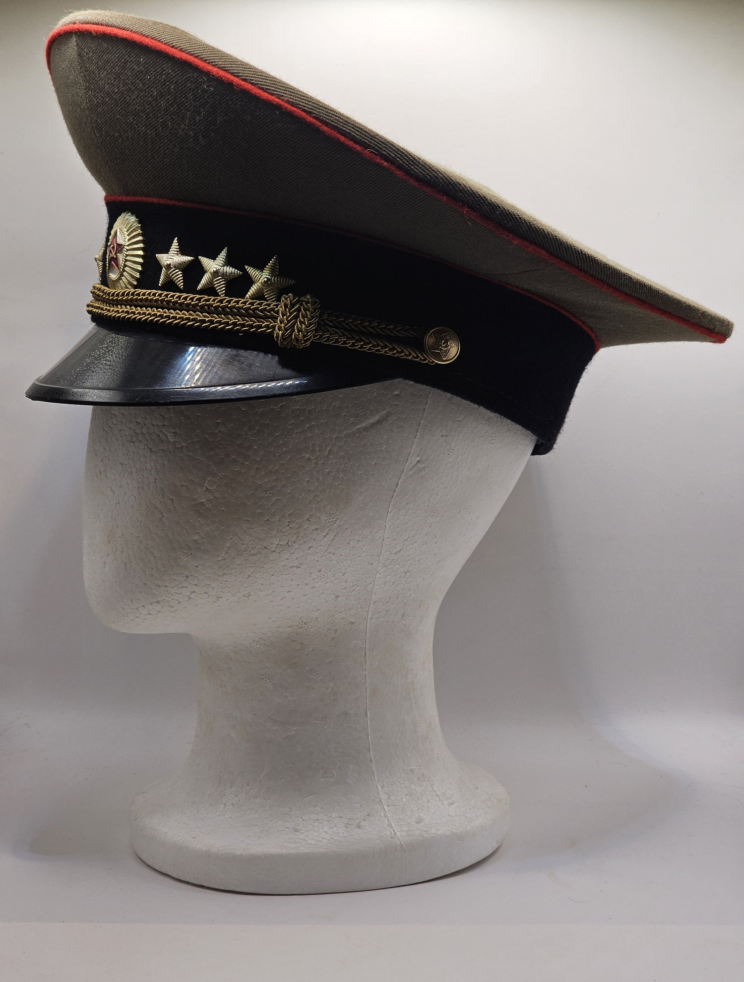 soviet general officer’s parade visor cap – six star configuration soviet general officer’s parade visor cap – six star configuration