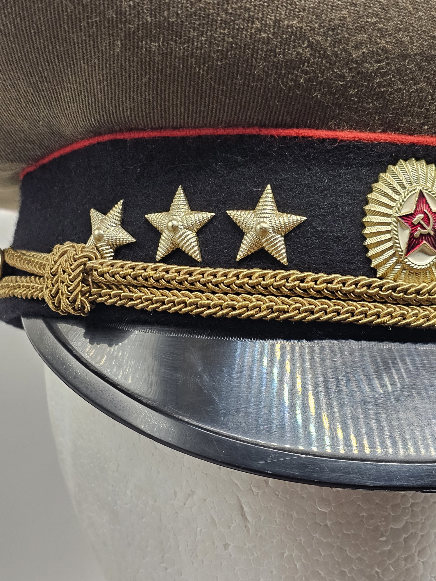 soviet general officer’s parade visor cap – six star configuration soviet general officer’s parade visor cap – six star configuration
