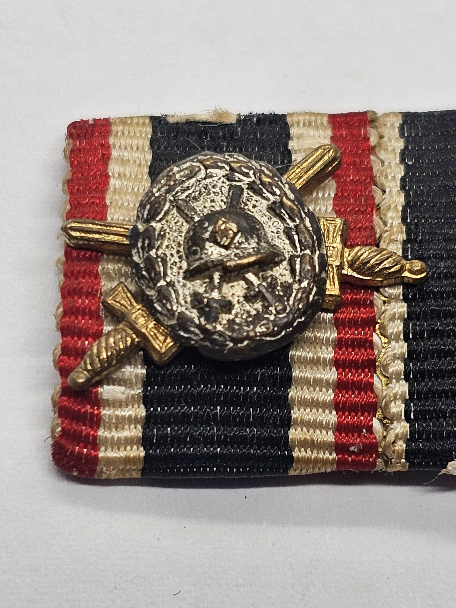 wwii german ribbon bar with silver wound badge device wwii german ribbon bar with silver wound badge device