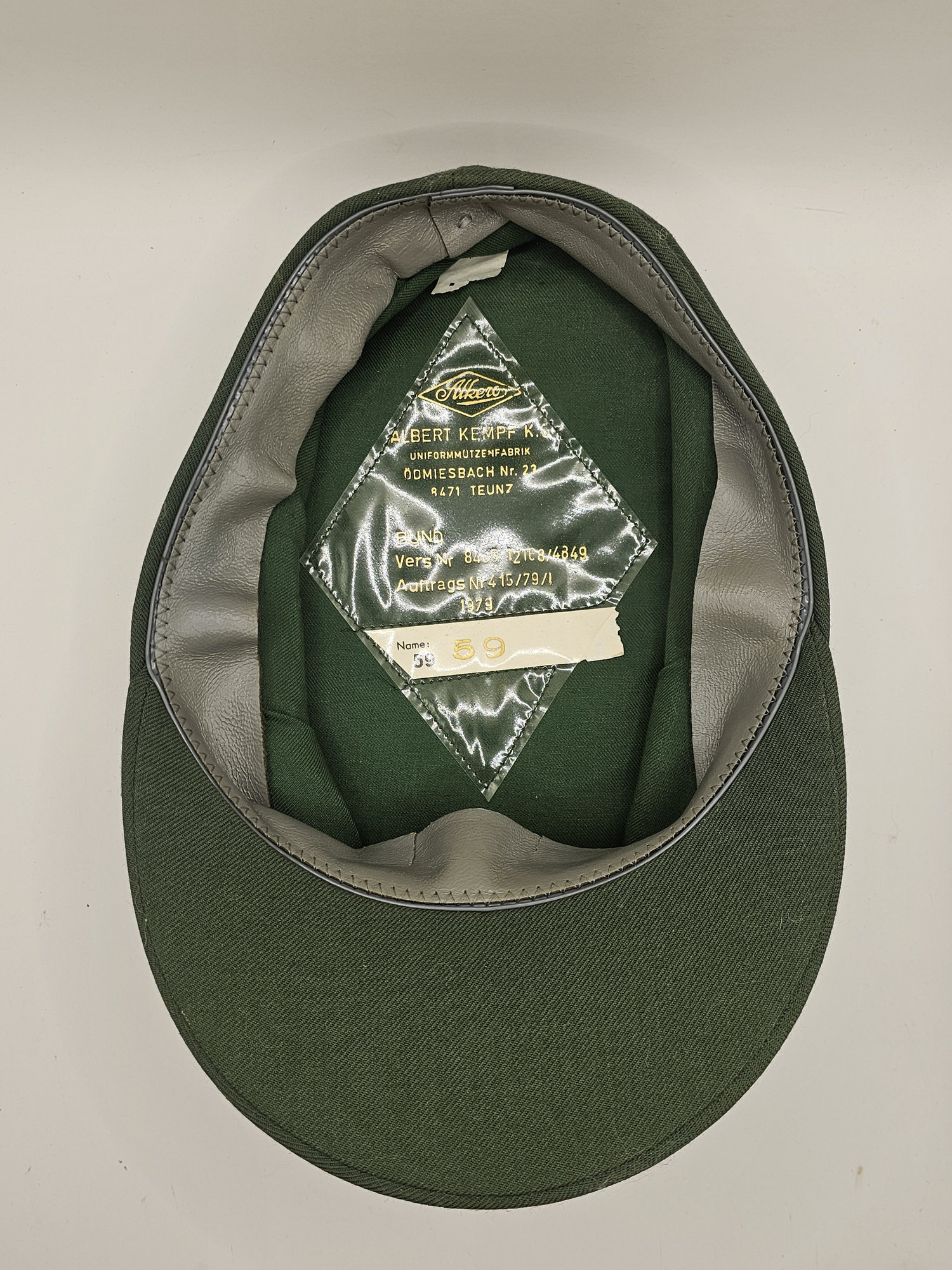 west german bundeswehr m43 field cap – cavalry officer (1979) west german bundeswehr m43 field cap – cavalry officer (1979)